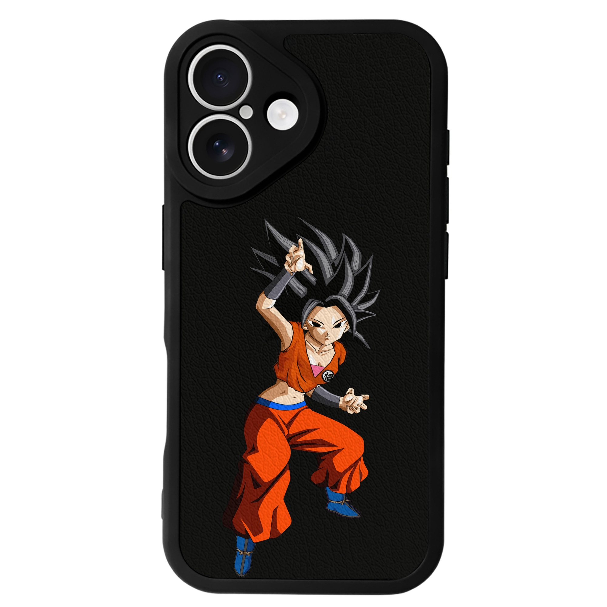 （画像用） ドラゴンボール カリフラ DRAGON BALL Caulifla 【iPhone 16シリーズ対応】シリコンスマホケース（レザー調） 材質：シリコン